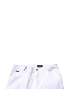 White Cotton Stretch Skinny Men Denim Jeans
