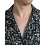 Black Silk Shortsleeve Shirt