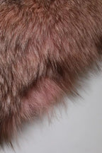 Pink Frost Fox Fur Neck Warmer Winter Scarf