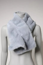 Powder Blue Mink Fur Neck Warmer Scarf