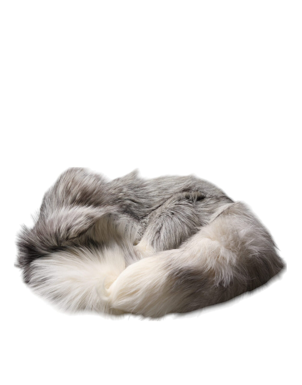White Fox Fur Neck Wrap Warmer Winter Scarf