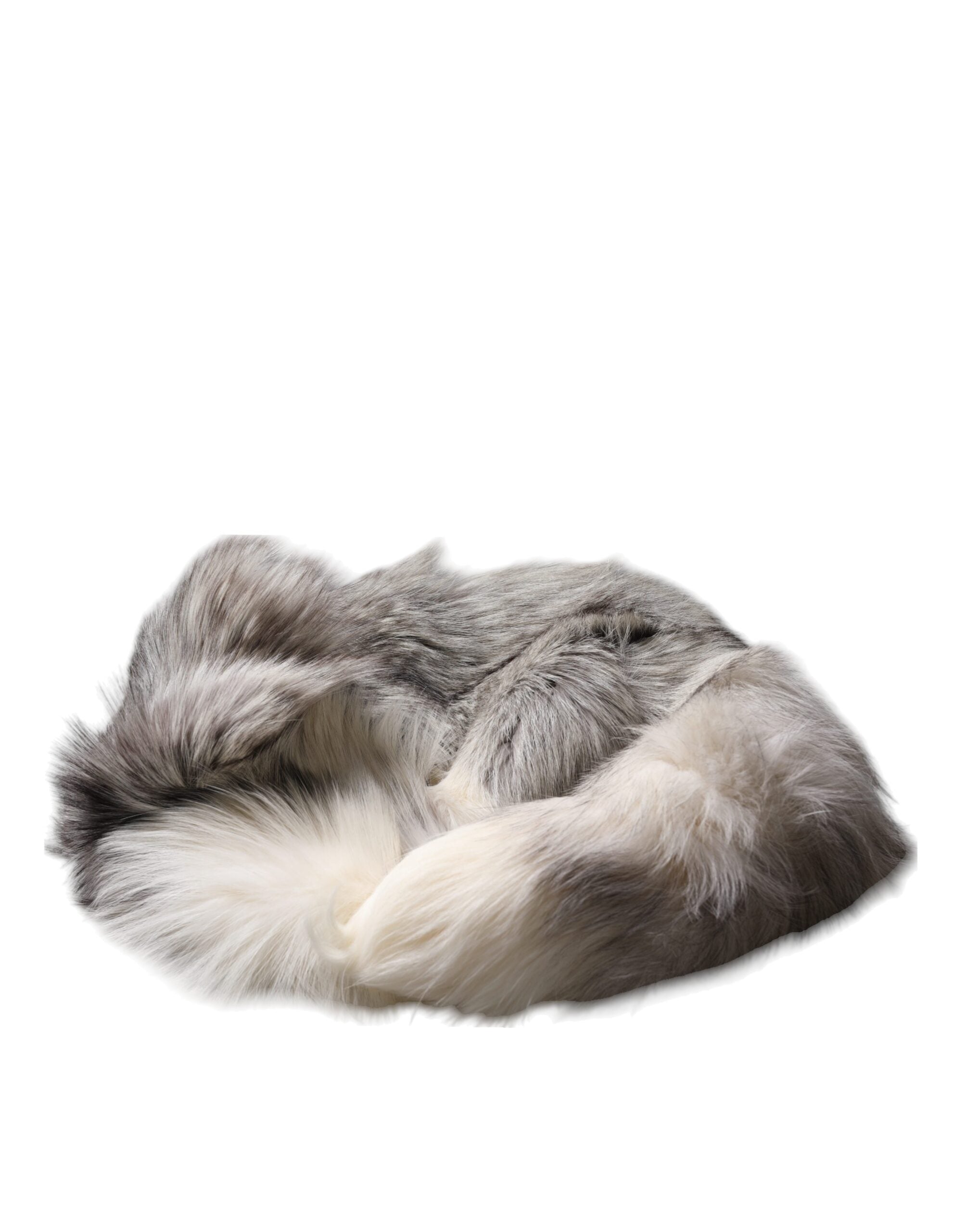 White Fox Fur Neck Wrap Warmer Winter Scarf