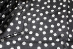 Black White Polka Dots Fringes Wrap Scarf