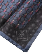 Dark Blue Beetle Square Handkerchief Scarf