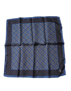 Blue Lady Bug Silk Square Handkerchief Scarf