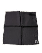 Black Crown Logo Square Handkerchief Scarf