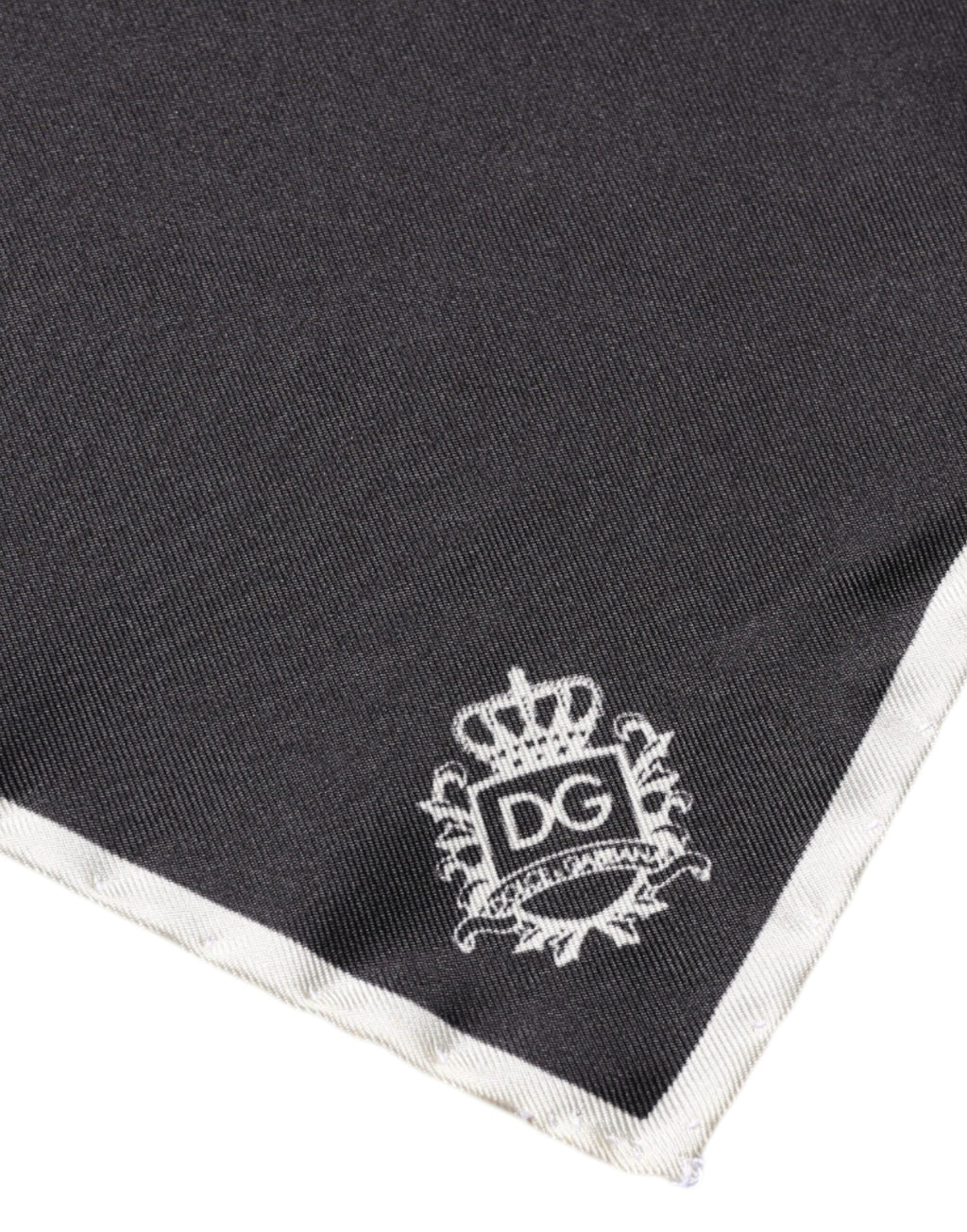 Black Crown Logo Square Handkerchief Scarf