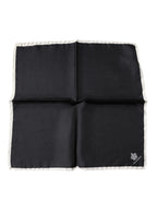 Black Crown Logo Square Handkerchief Scarf