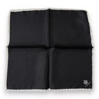 Black Crown Logo Square Handkerchief Scarf