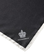 Black Crown Logo Square Handkerchief Scarf