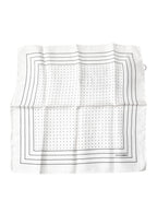 White Polka Dots Square Handkerchief Scarf