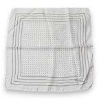 White Polka Dots Square Handkerchief Scarf