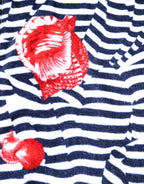 Multicolor Stripes Seashells Beach Towel