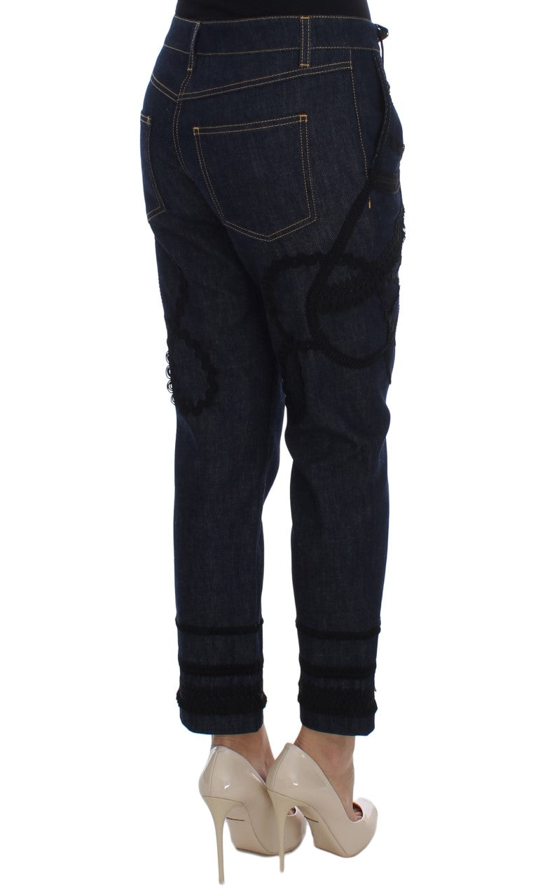 Blue Denim Cotton CAPRI Torero Jeans