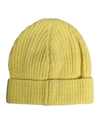 Yellow Cotton Knitted Winter Beanie Hat