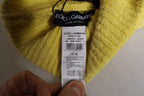 Yellow Cotton Knitted Winter Beanie Hat