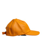 Orange Cotton 6 Panels Baseball Cap