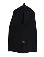 Black Wool Whole Head Wrap Balaclava Hat
