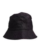 Black Wide Brim Nylon Bucket Hat