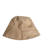 Beige Logo Monogram Cotton Bucket Cap