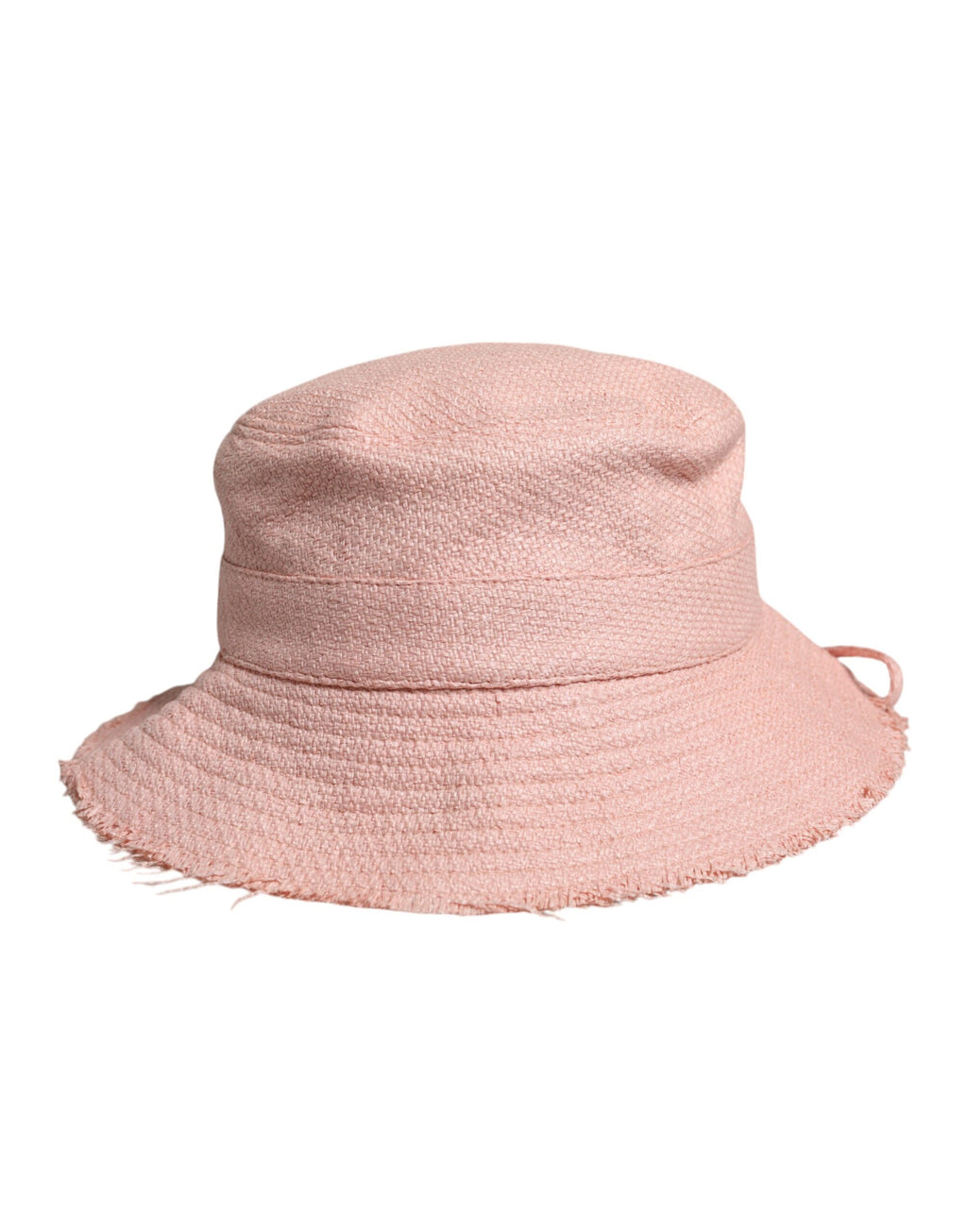 Pink Cotton Wide Brim Bucket Hat