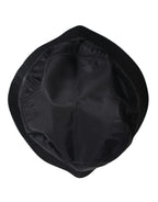 Black Cotton Wide Brim Bucket Hat