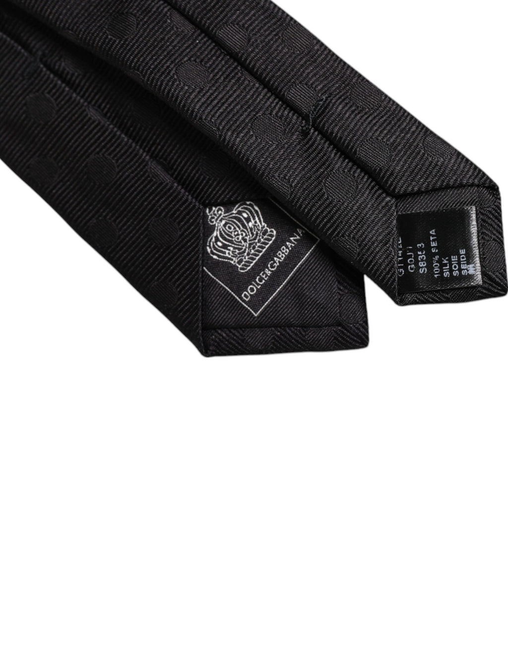 Black Circles Silk Adjustable Necktie Tie