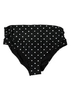 Black Polka Dot Swimsuit Bikini Bottom Swimwear