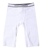 White Logo Cotton Cropped Tights Underwear