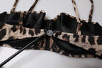 Brown Leopard Nylon Balconcino Bra Underwear