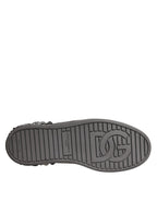 White Silver Crystal Logo Portofino Sneakers Shoes