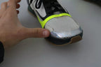 Fog Gray Neon Green Black Lace-Up Strap Shoes