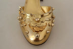 Gold Studs Vally Slingback Sandals Shoes