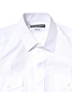 White GOLD Button Down Casual Men Polo Shirt
