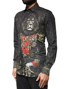 Black Royal Pet Portrait GOLD Dress Shirt
