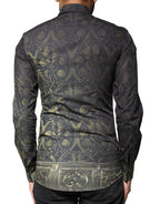 Black Royal Pet Portrait GOLD Dress Shirt