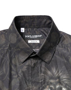 Black Royal Pet Portrait GOLD Dress Shirt