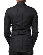 Black Love Embroidery GOLD Formal Dress Shirt