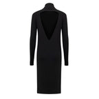 Black Wool Long Dress