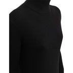 Black Wool Long Dress