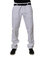 White Cotton Straight Men Denim Jeans