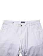 White Cotton Straight Men Denim Jeans