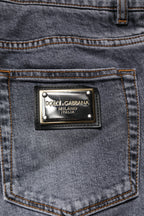 Dark Gray Cotton Stretch Skinny Denim Jeans