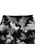 Multicolor Camouflage Tattered Skinny Denim Jeans