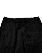 Black Wool Jogger Sweatpants Pants