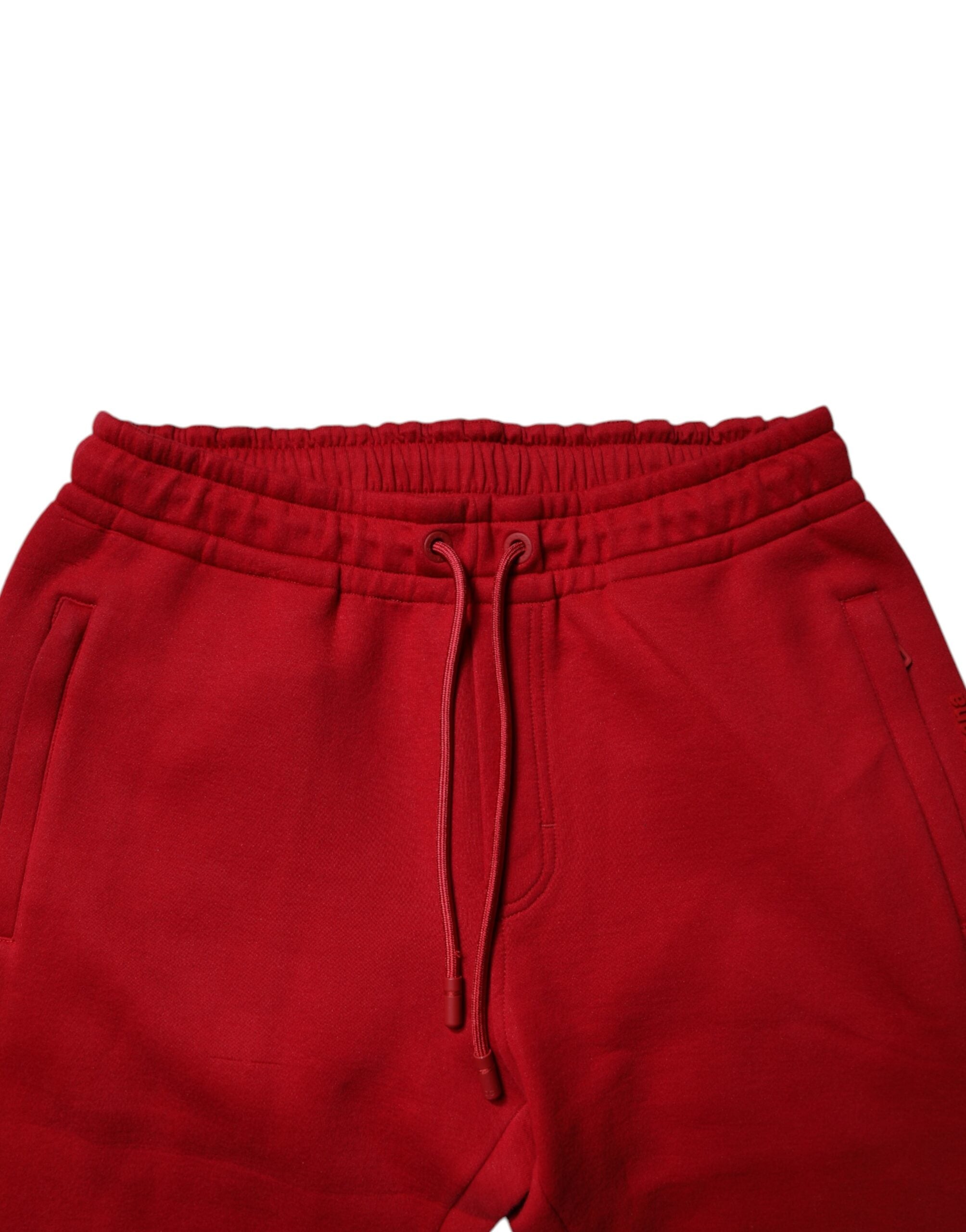 Red DG Logo Cotton Jogger Men Sweatpants Pants