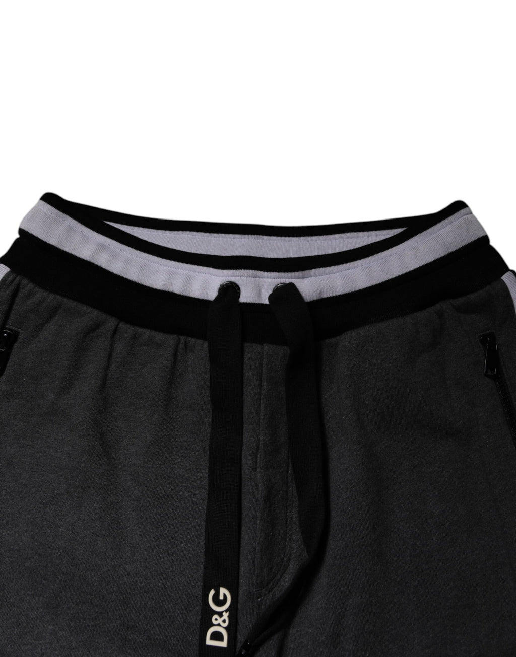 Black Gray Cotton Layered Men Sweatpants Pants