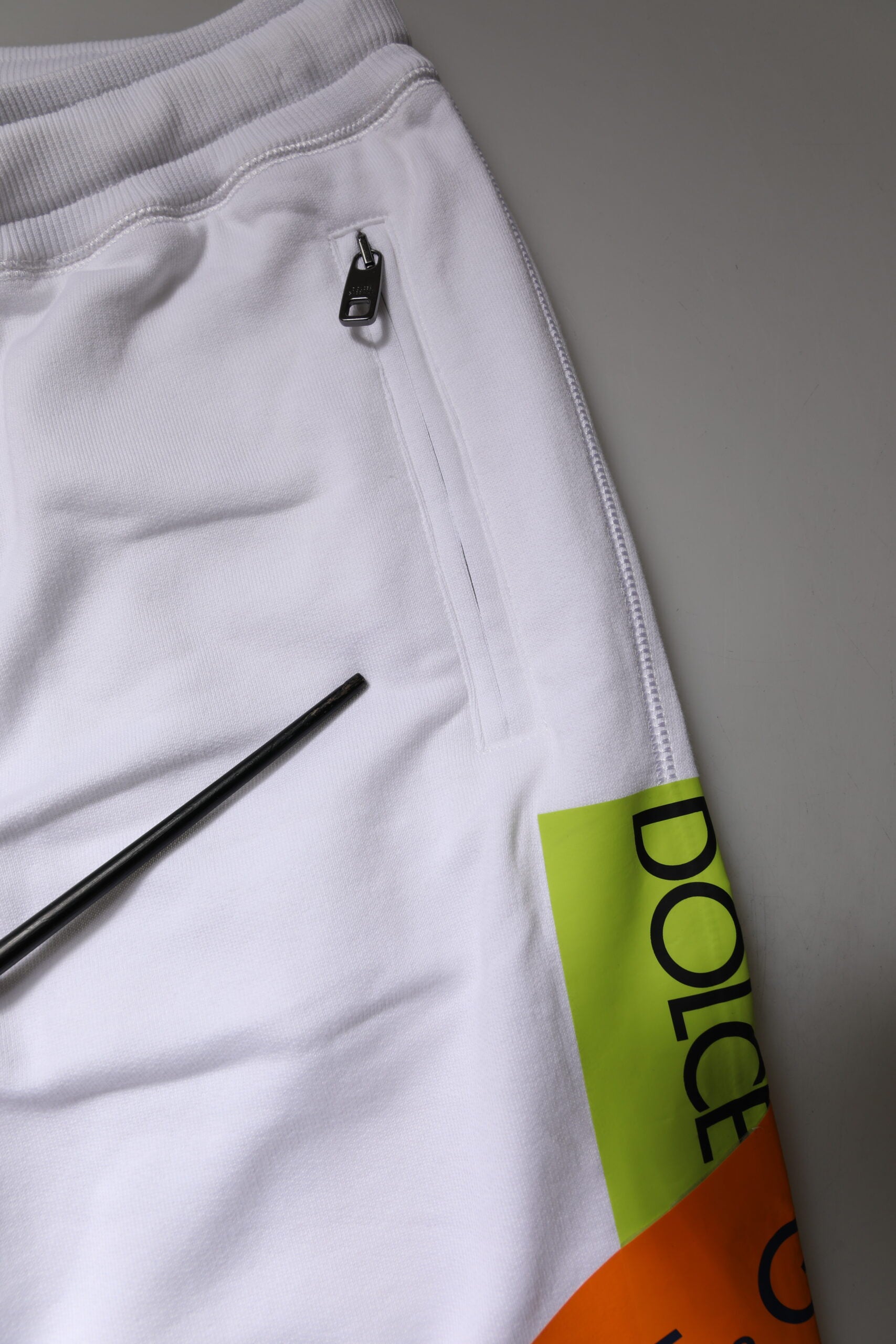 White Logo Tape Jogger Cotton Sweatpants Pants