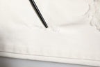 White Tattered Graffiti Skinny Denim Jeans