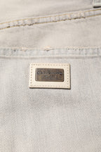 Light Gray Cotton Skinny Denim Jeans